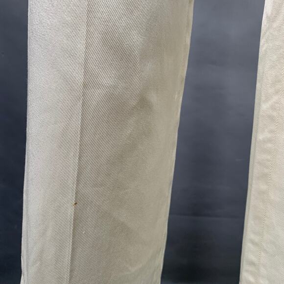 DOLCE & GABBANA Size 6 White Cotton Blend Twill Flat Front Straight Casual Pants - Picture 4 of 7